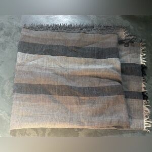 MaxMara Charcoal and Black Wool Scarf
